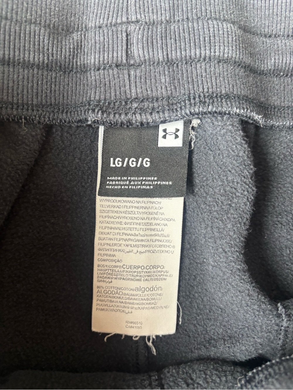 Under Armour P Basketball Joggers Sweatpants Black Fleece Large - Picture 5 of 6